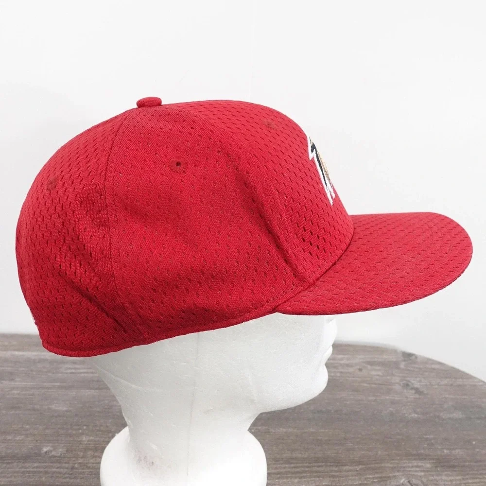 SIUE Cougars Hat‎ Cap Fitted 7 1/8 Red Mesh Baseball Adidas SIU Edwardsville